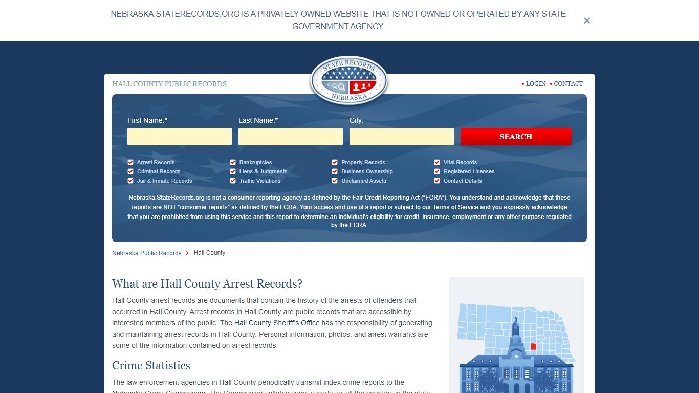 Hall County Arrest, Court, and Public Records | StateRecords.org