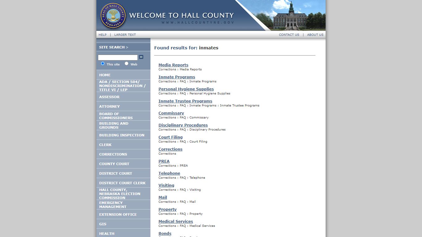 Hall County - Search